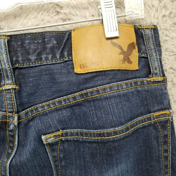 American Eagle Outfitters Jeans Boys 28x28 16 Slim Blue Dark Wash Denim - Picture 10 of 14